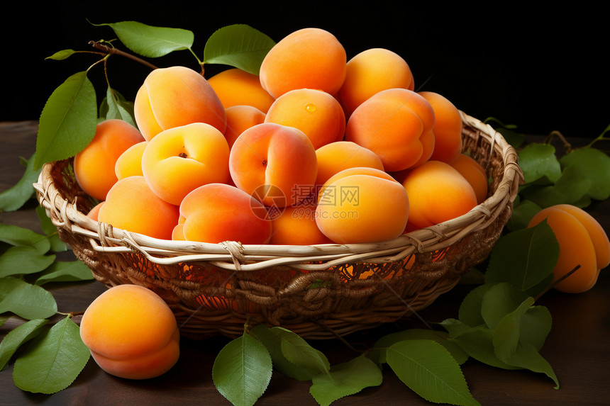 成熟的杏子图片