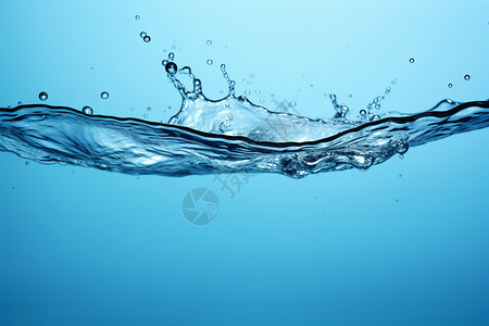 蓝色的水面波浪背景图片