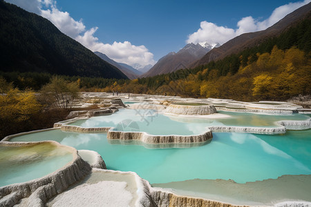 户外的自然水池图片