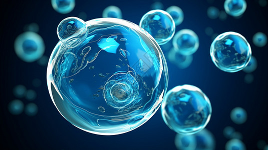 蓝色漂浮球漂浮着的泡泡球设计图片