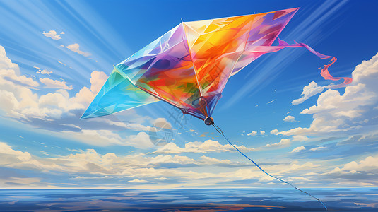 飞翔的风筝背景图片