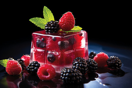 鲜果冰色彩缤纷的鲜果盛宴背景