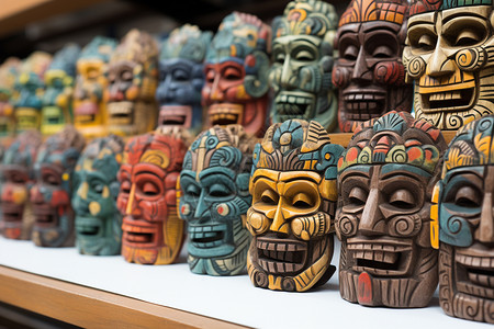 墨西哥文化美洲手工艺品背景