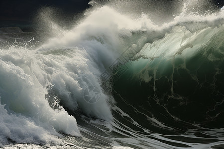 海上的巨浪背景图片