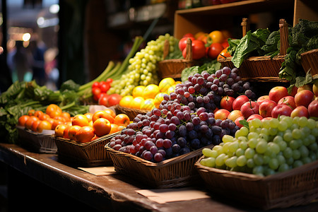 市场上的水果背景图片