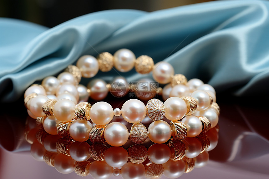 时尚奢华的珍珠手链图片