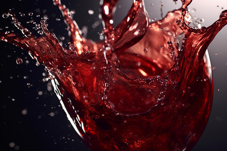 飞溅的液体红酒图片