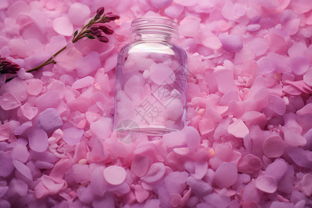 美丽的粉色花瓣背景图片