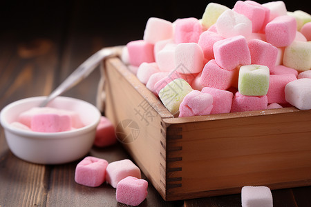 粉色的棉花糖背景图片