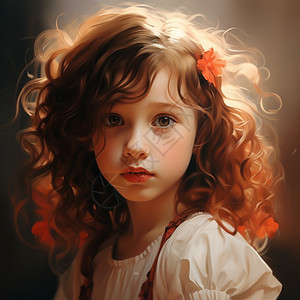 甜美的小女孩背景图片