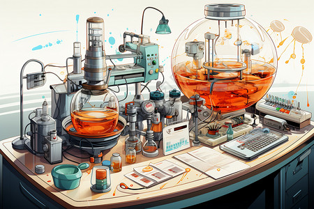 生物科学研究的实验室背景图片