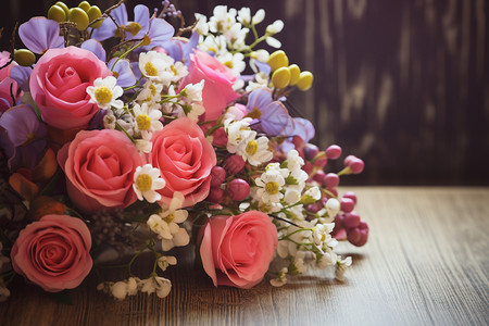 美丽浪漫的花束图片