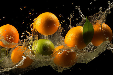 健康的水果橙子背景图片