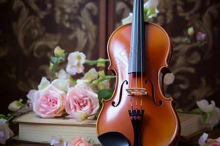 经典的木制提琴图片