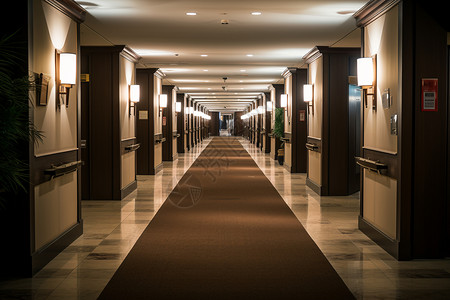 酒店内的走廊图片