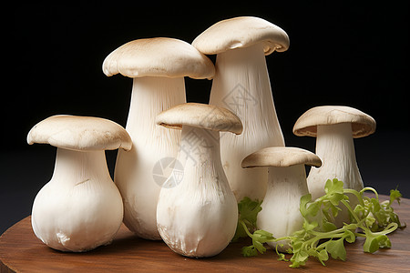 一盘鲜美的蘑菇图片