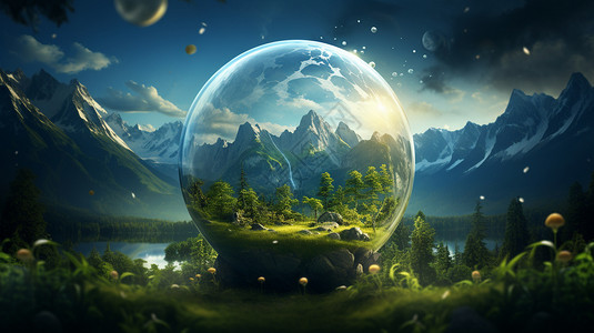 地球生态环保的海报图片