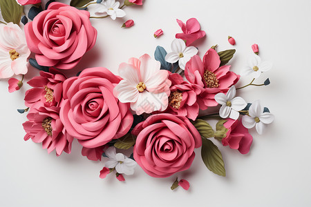 美丽的粉色花卉背景图片
