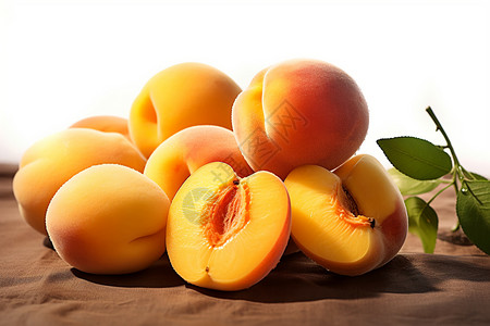 新鲜鲜美的杏子图片
