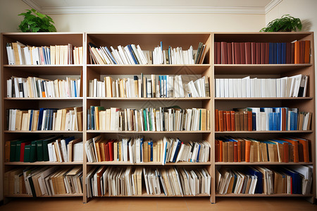 书架上表书本书架上的书本背景