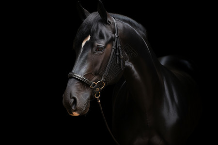 迷人的黑马背景图片