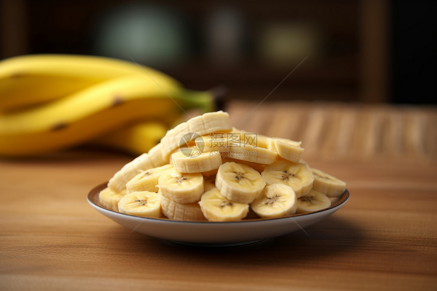 美味的香蕉片零食图片