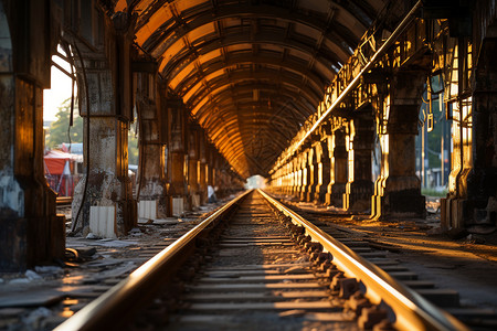火车隧道的光明之路图片