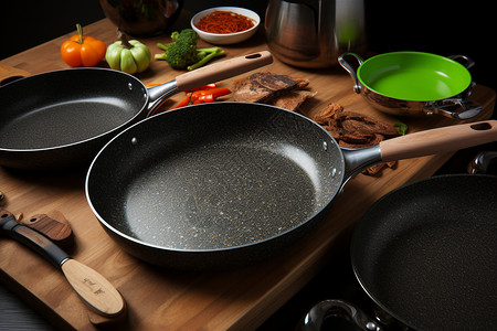 平底铸铁锅用具平底的高清图片