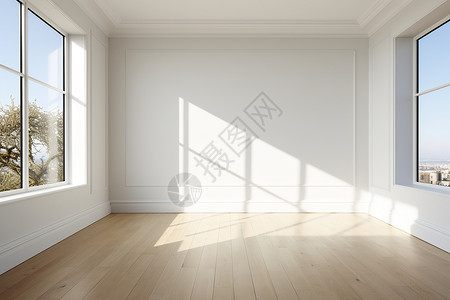 现代风格的空旷房间图片