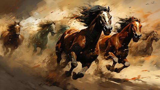 古代战场战马背景图片