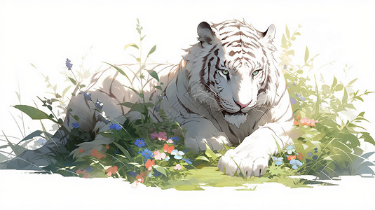 白老虎背景图片