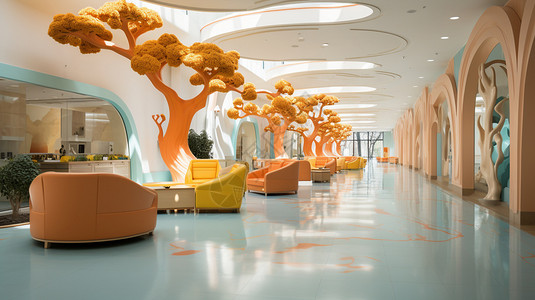 医院医院大厅背景图片