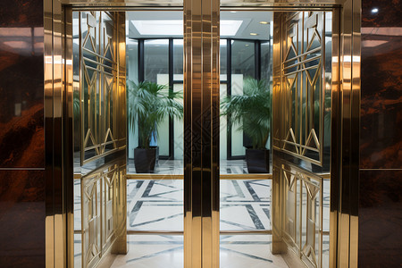 电梯门设计大门的金属设计背景