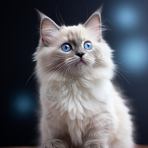 可爱的布偶猫背景图片