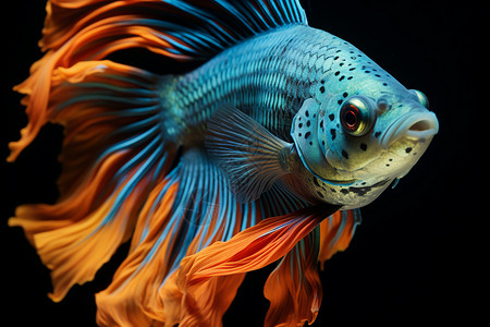 彩虹色尾巴的鱼图片