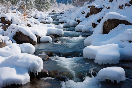 冬天的河流图片