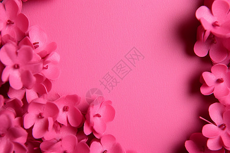 粉红色的樱花剪纸图片