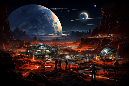 火星上的未来居住设施图片