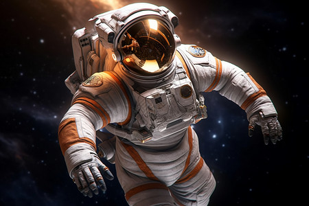 太空中的宇航员背景图片