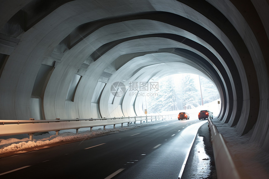冬季的隧道图片