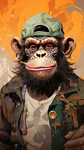 动漫猴子背景图片