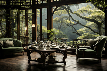 翠竹的茶屋图片