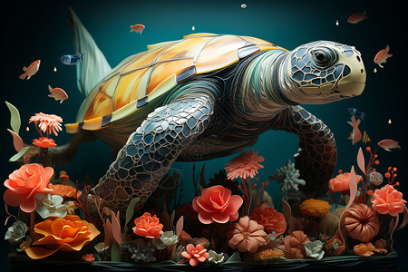 环境展示海洋保护展示动画插画