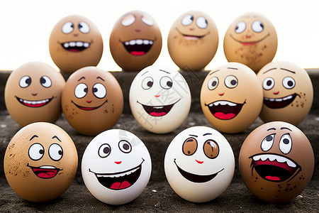 鸡蛋玩具可爱的笑脸蛋背景