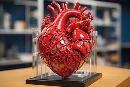 复杂的心脏结构背景图片