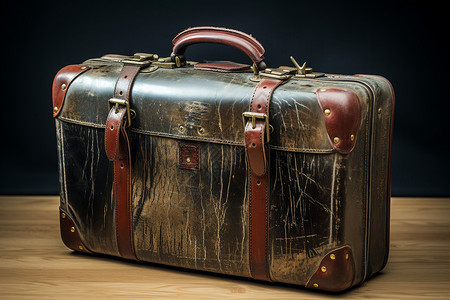 棕色皮箱古旧的公文包背景