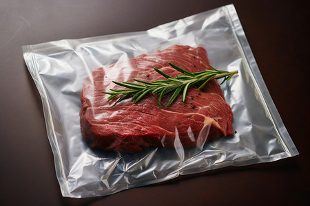 新鲜未拆封的肉背景图片
