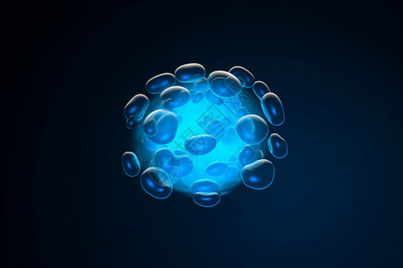空气细菌蓝色悬浮的泡泡设计图片