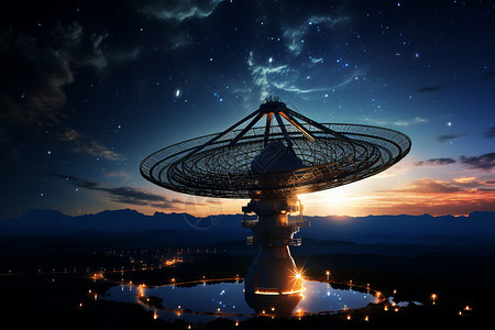 天文学雷达发射塔高清图片