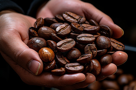 宝石般的咖啡豆背景图片